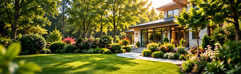 Finished garden beside a home